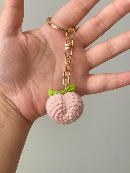 Peach Keychain